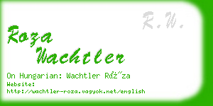roza wachtler business card